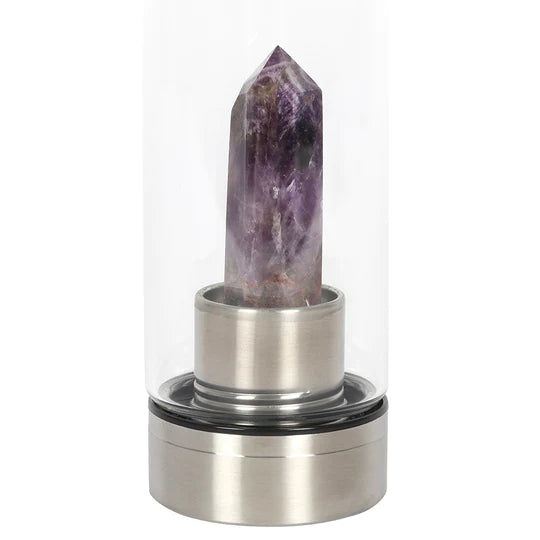 Amethyst Crystal Elixir Water Bottle